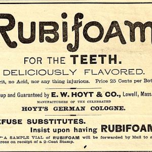 Rubifoam Ad 1888