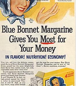Blue Bonnet Ad 1953