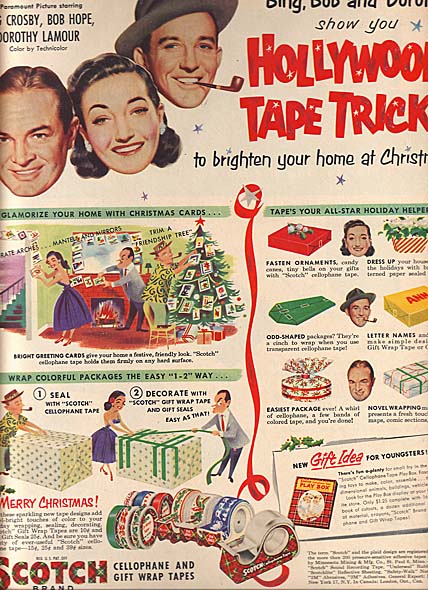 The Story of Johnson & Johnson's Gift Tape Business, adhesive tape,  holiday, 1950s