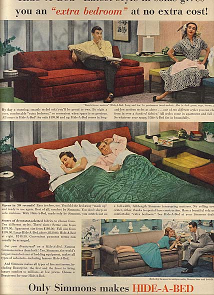Simmons Ad 1952 Vintage Ads And Stuff