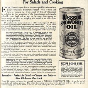 Wesson Oil Ad 1911