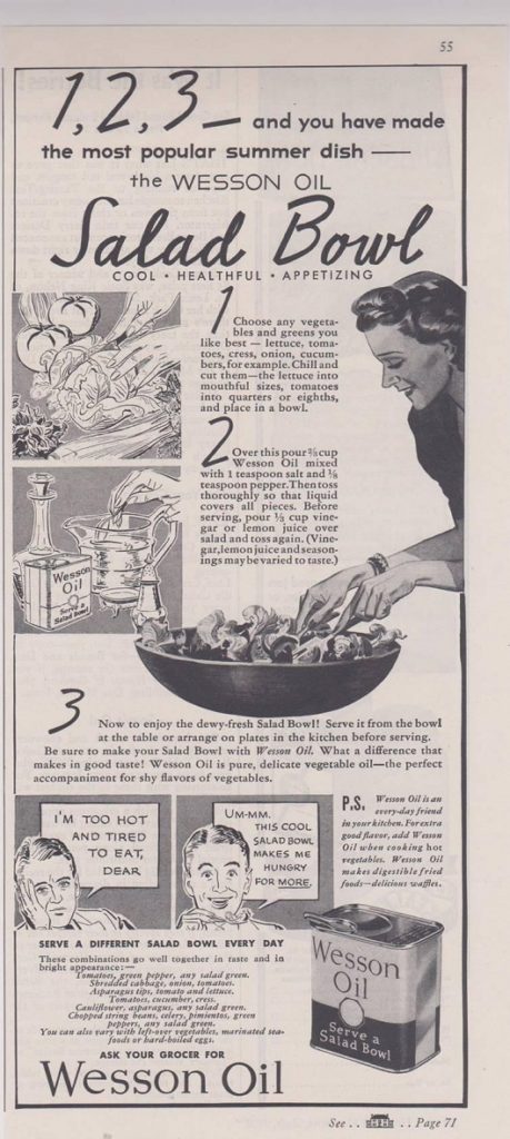 Wesson Oil Ad 1938