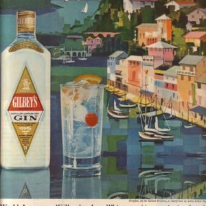 Arthur Taylor Art Gilbey's Gin Ad 1962