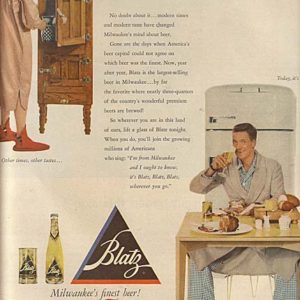 Blatz Ad October 1952