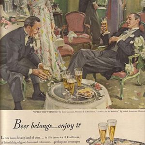 John Gannam Art Beer Ad 1947