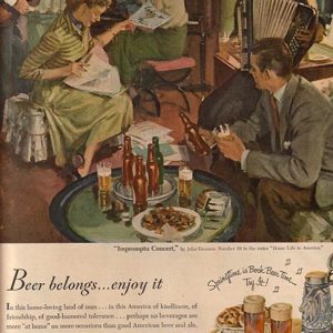 John Gannam Art Beer Ad 1950