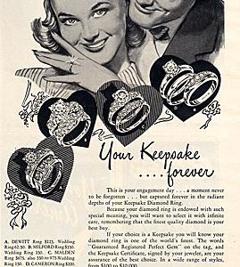 Keepsake Ad 1952