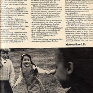 Metropolitan Life Insurance Company Ad November 1965