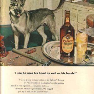 Tom Lovell Art Calvert Whiskey Ad 1947