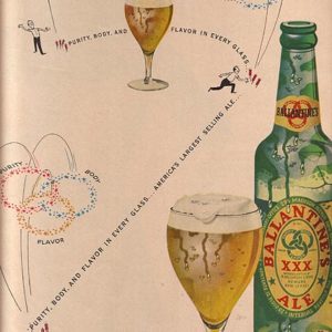 Ballantine's Ale Ad 1949