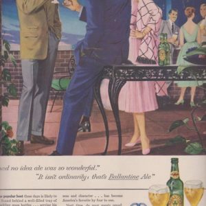 Ballantine's Ale Ad 1954