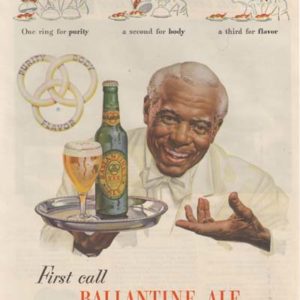 Ballantine's Ale Ad April 1948
