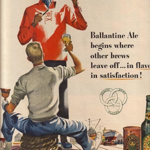 Ballantine's Ale Ad April 1951