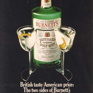 Burnett's Gin Ad 1979