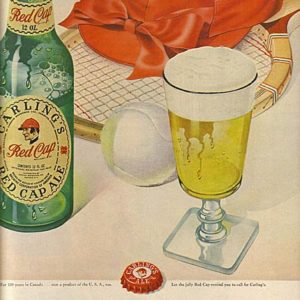 Carling's Red Cap Ale Ad July 1949