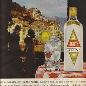 Gilbey's Gin Ad October 1960