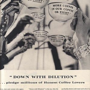 League of Honest Coffee Lovers Ad 1960