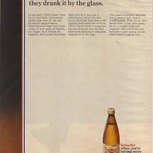 Schaefer Beer Ad 1969