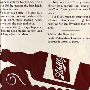 Schlitz Ad August 1965