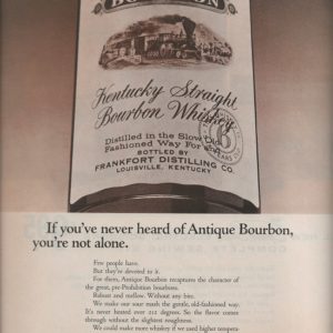 Antique Bourbon Whiskey Ad October 1962