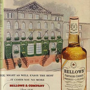 Bellows Whiskey Ad 1952