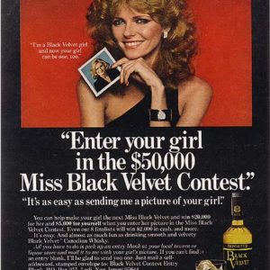 Black Velvet Whiskey Ad 1978