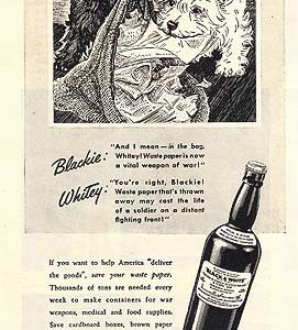 Black & White Scotch Whisky Ad 1944