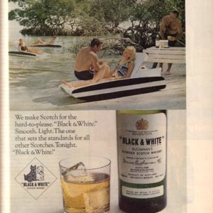 Black & White Scotch Whisky Ad 1969