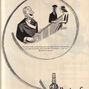 Bourbon de Luxe Whiskey Ad 1954