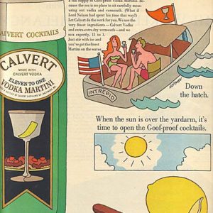 Calvert Vodka Ad 1968