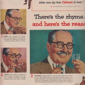 Calvert Whiskey Ad 1952