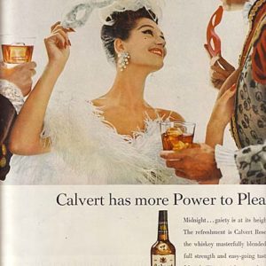 Calvert Whiskey Ad January 1960