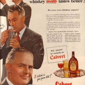 Calvert Whiskey Ad October 1951