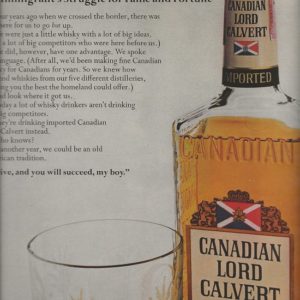 Canadian Lord Calvert Whiskey Ad 1968