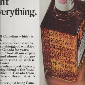 Canadian Lord Calvert Whiskey Ad 1969