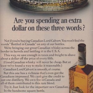 Canadian Lord Calvert Whiskey Ad November 1964