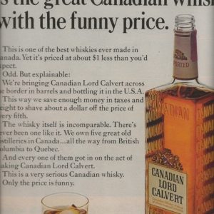 Canadian Lord Calvert Whiskey Ad October 1964