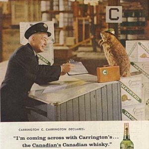 Carrington's Whiskey Ad 1959