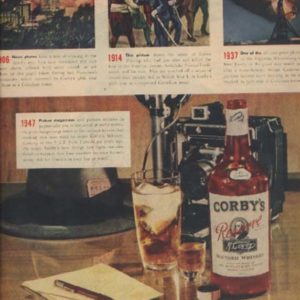 Corby's Whiskey Ad April 1947