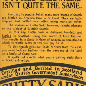 Cutty Sark Scotch Whisky Ad 1977