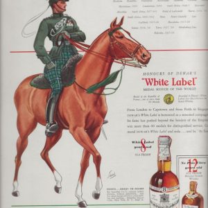 Dewar's White Label Scotch Whiskey Ad 1938