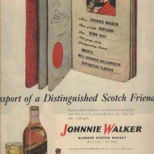 Johnnie Walker Scotch Whiskey Ad 1944