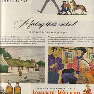 Johnnie Walker Scotch Whiskey Ad 1949