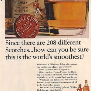 Johnnie Walker Scotch Whiskey Ad 1964