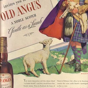 Old Angus Scotch Whiskey Ad 1938