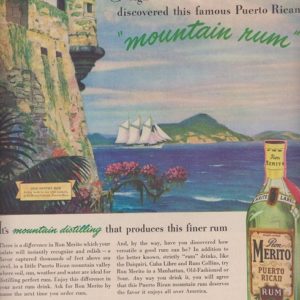 Ron Merito Rum Ad 1944