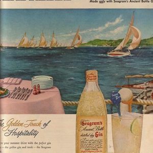 Seagram's Gin Ad August 1953