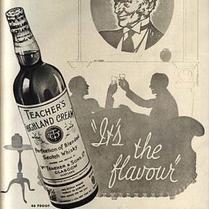 Teacher's Scotch Whiskey Ad 1937