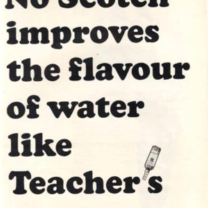 Teacher's Scotch Whiskey Ad 1964