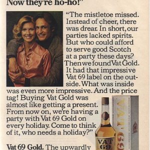 Vat 69 Scotch Whiskey Ad 1975